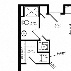 Bristol Floor Plan, 570 SF Bristol Floor Plan, 570 SF